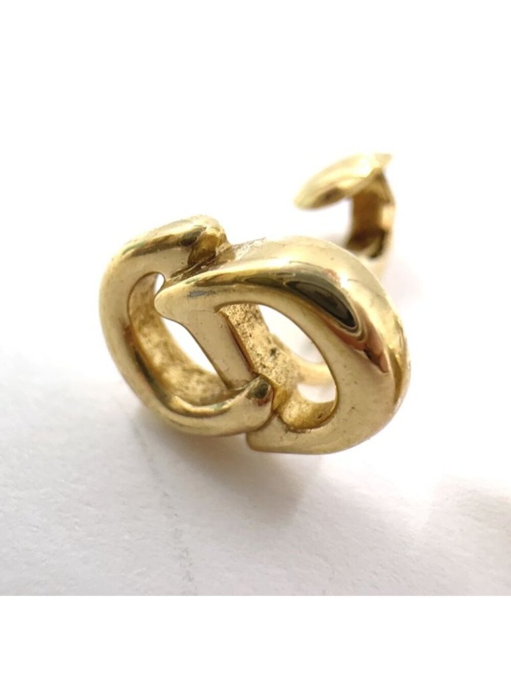 Dior Cdlogo Gold Plated Earrings - Picture 4 of 8